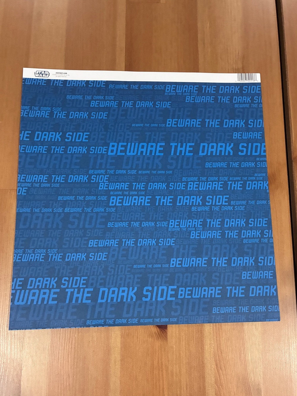 Star Wars Blue 'Beware The Dark Side' Graphic Sheet